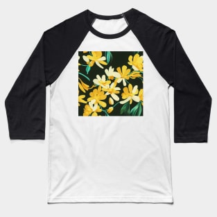 Beautiful Stylized Yellow Flowers, for all those who love nature #196 Baseball T-Shirt